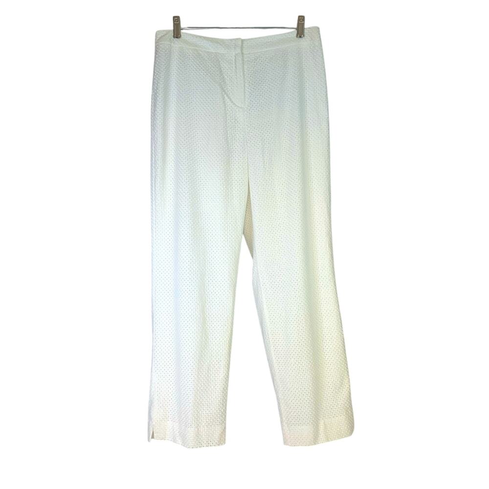 Last Chance!! NWT Charter Club White Eyelet Pants Size 10 0809
